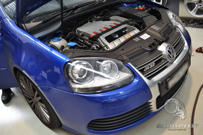 VW-Golf-R32-MK-V-Blue-Service-Coolant-Leak-RamSpeed-Automotive